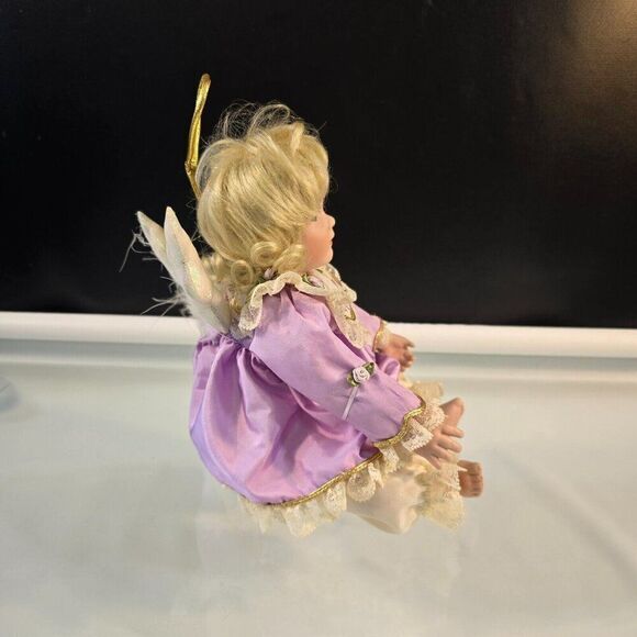 Hamilton Collection 1998 Angel Porcelain Doll Keep Me Safe All Through The Night - Picture 4 of 8